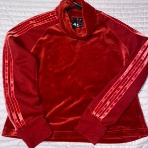Adidas red velvet turtle neck